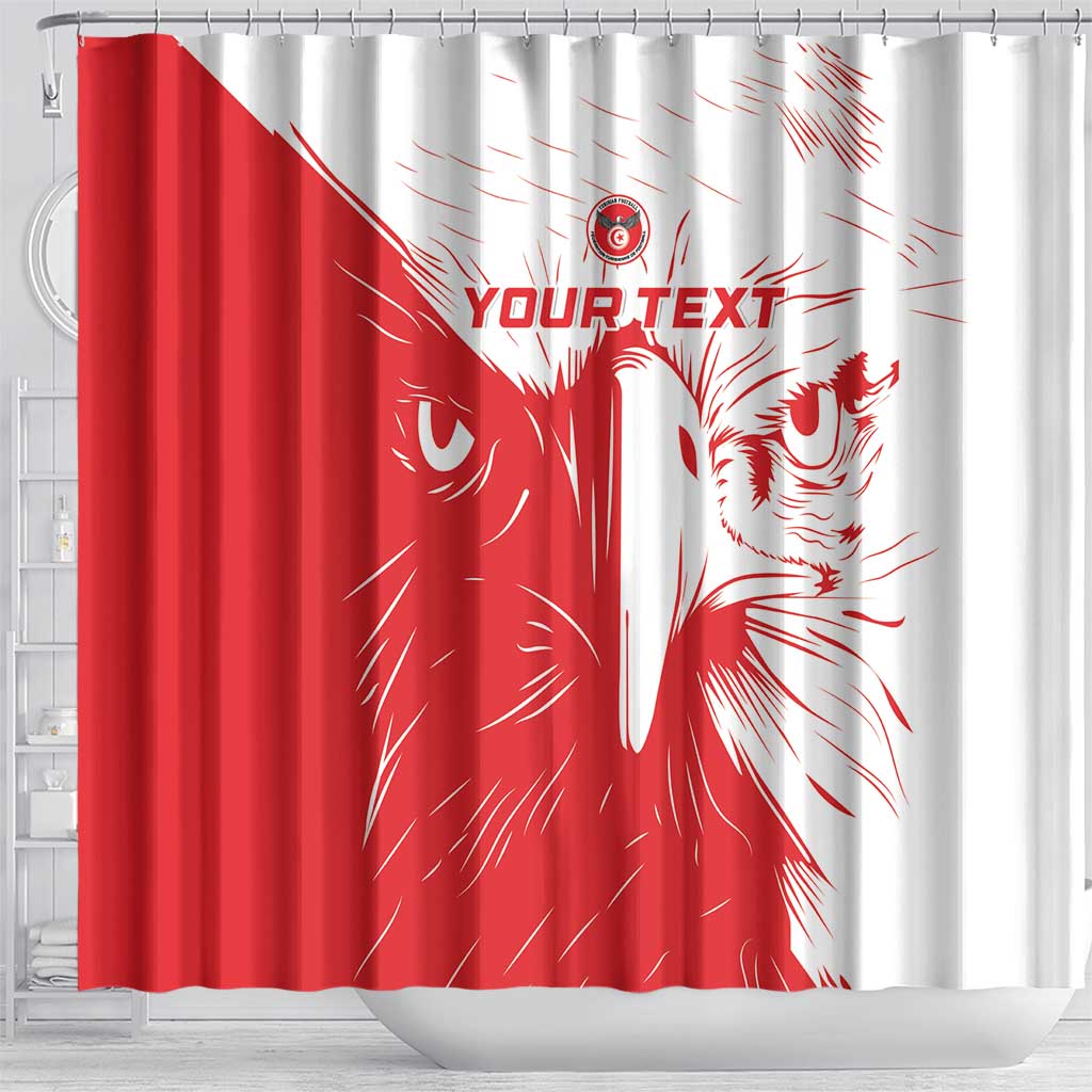 Custom Tunisia Football Shower Curtain Go Eagles of Carthage LT15