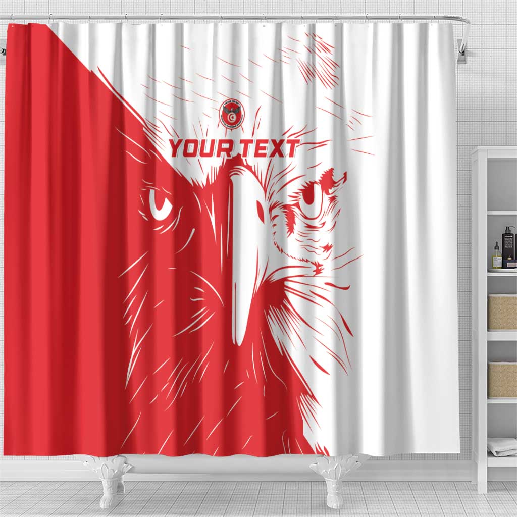 Custom Tunisia Football Shower Curtain Go Eagles of Carthage LT15