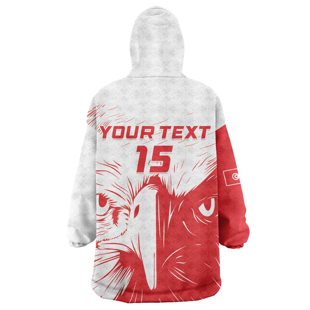 Custom Tunisia Football Wearable Blanket Hoodie Go Champions LT15