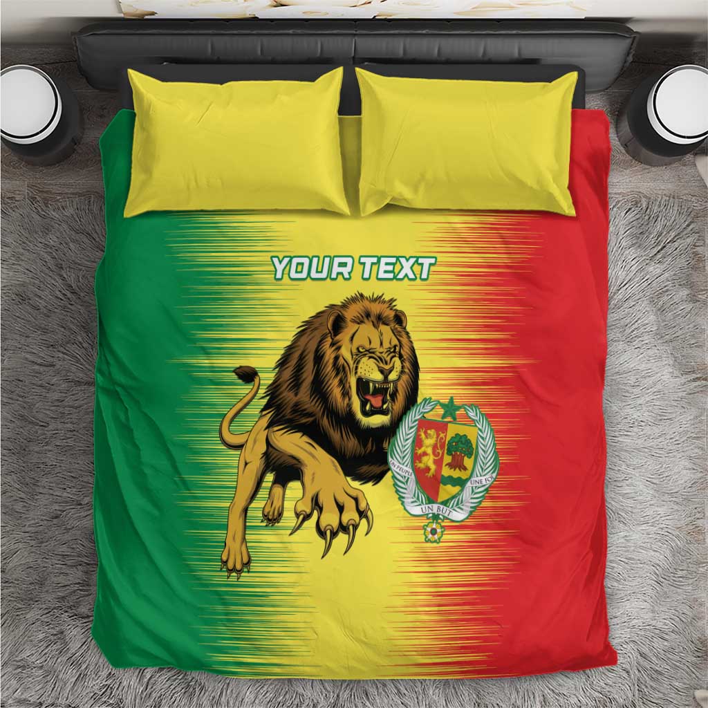 Custom Afro Senegal Football Bedding Set Lions of Teranga - Flag Style LT15