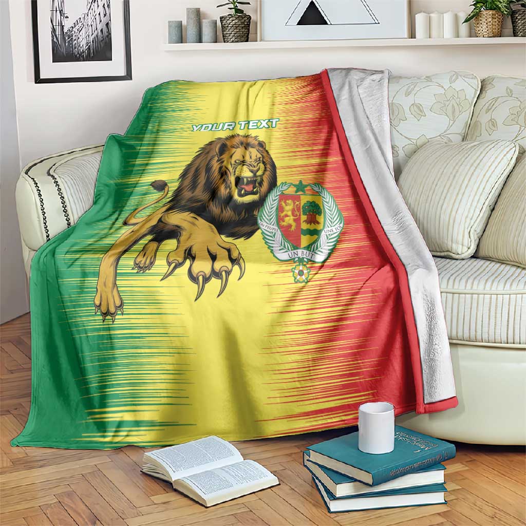 Custom Afro Senegal Football Blanket Lions of Teranga - Flag Style LT15