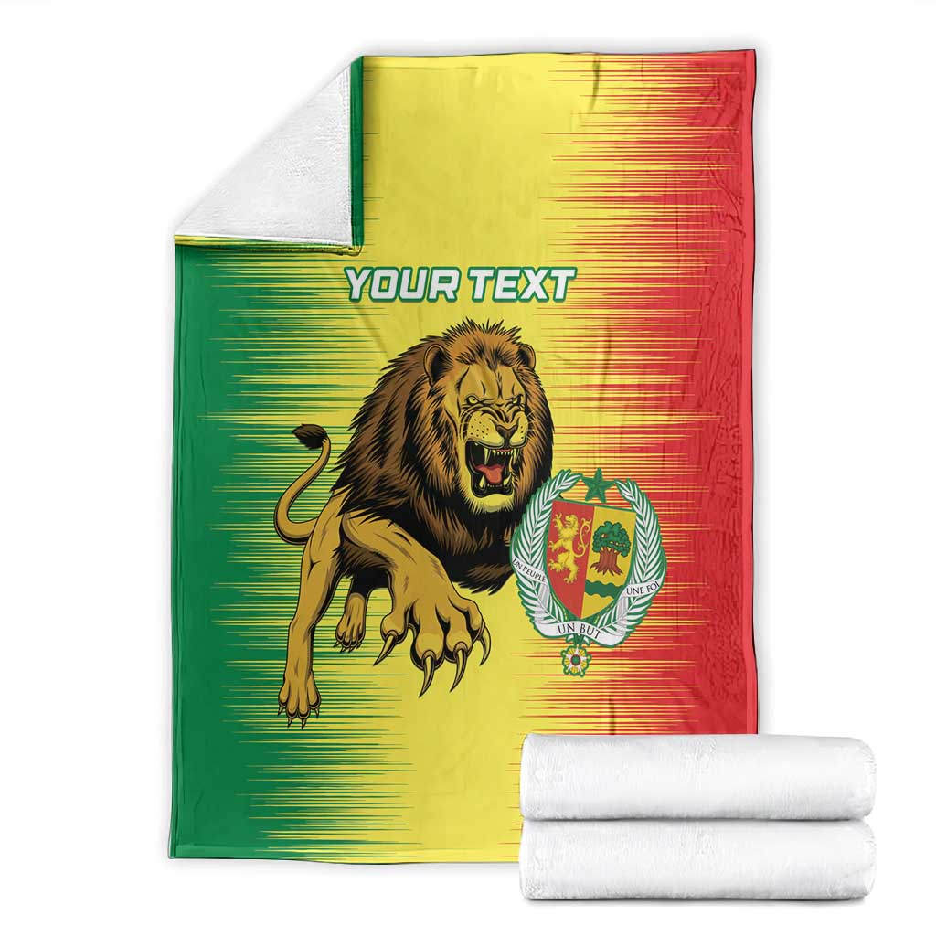 Custom Afro Senegal Football Blanket Lions of Teranga - Flag Style LT15