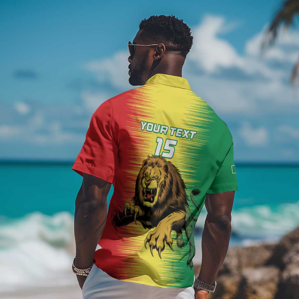 Custom Afro Senegal Football Hawaiian Shirt Lions of Teranga - Flag Style LT15
