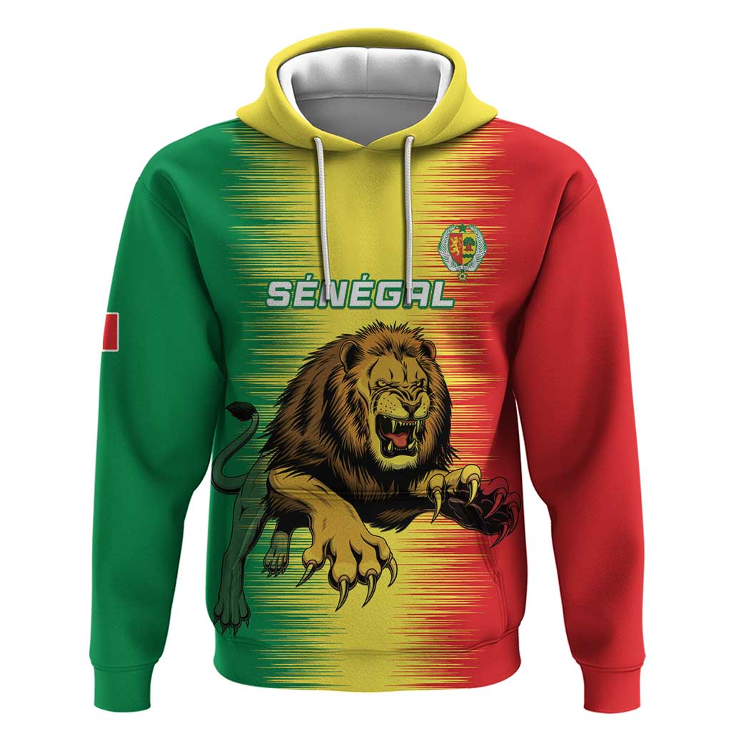 Custom Senegal Football Hoodie Go Lions of Teranga LT15