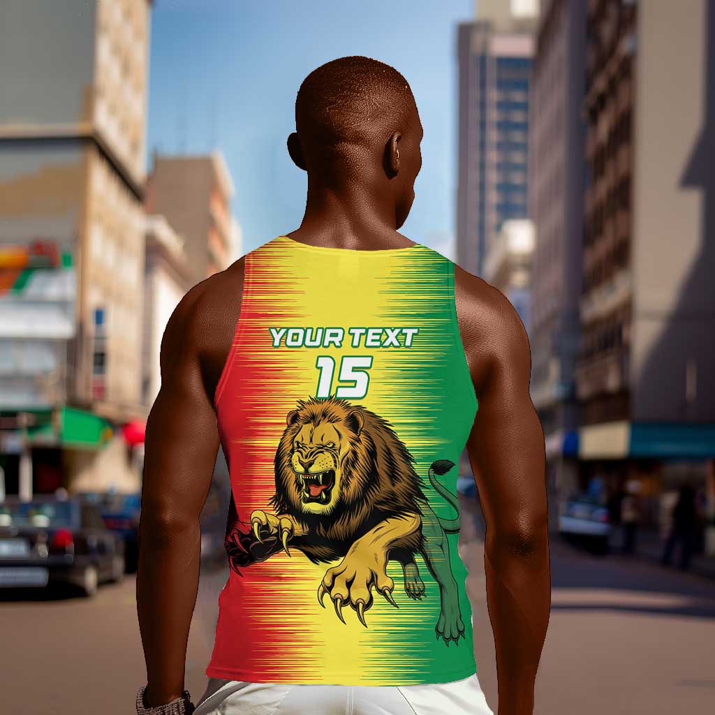 Custom Afro Senegal Football Men Tank Top Lions of Teranga - Flag Style LT15