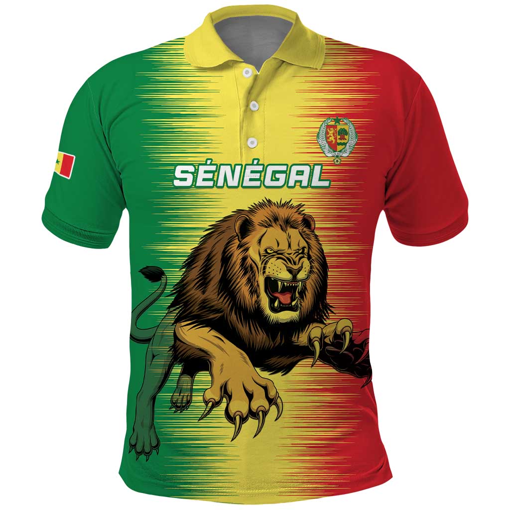 Custom Senegal Football Polo Shirt Go Lions of Teranga LT15