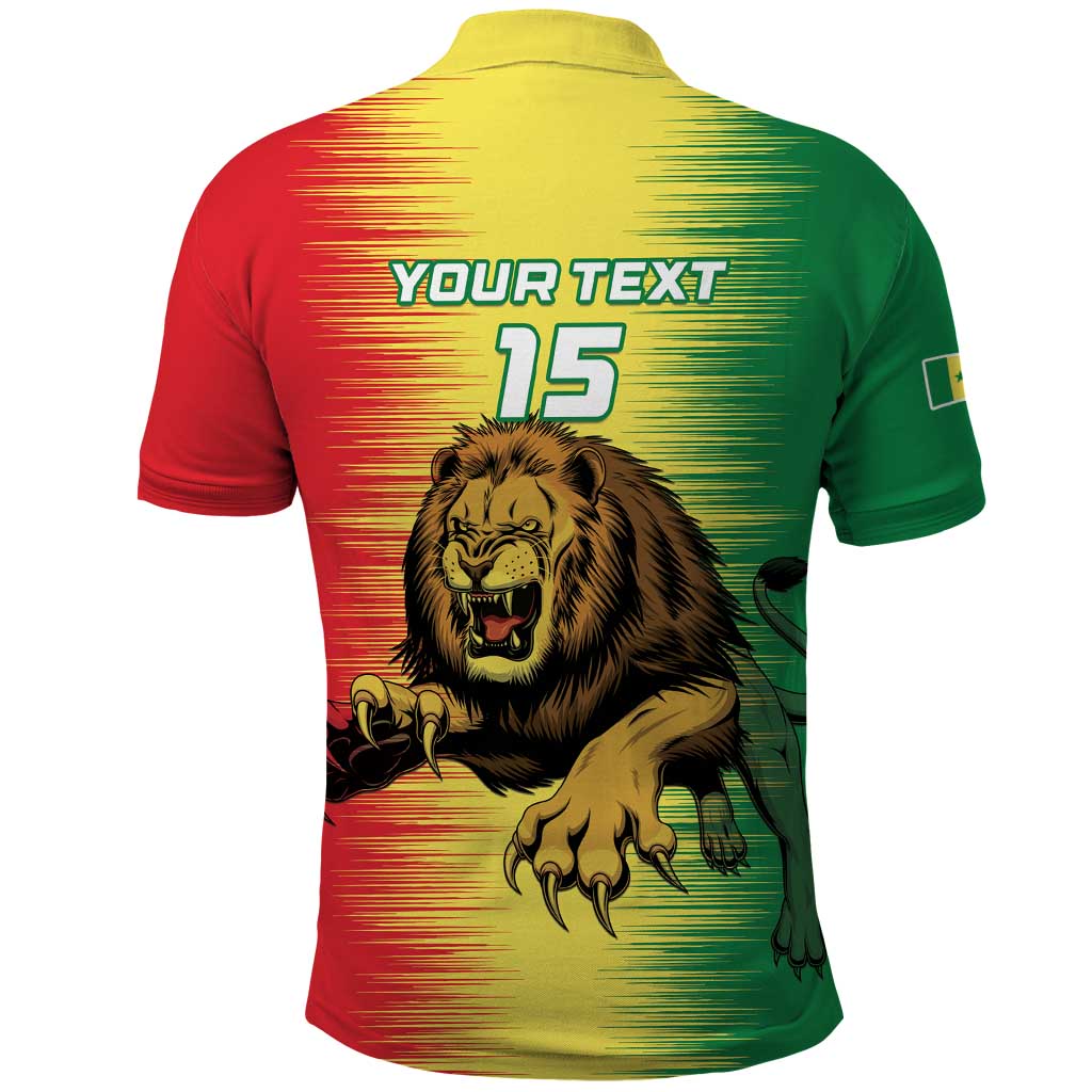 Custom Senegal Football Polo Shirt Go Lions of Teranga LT15