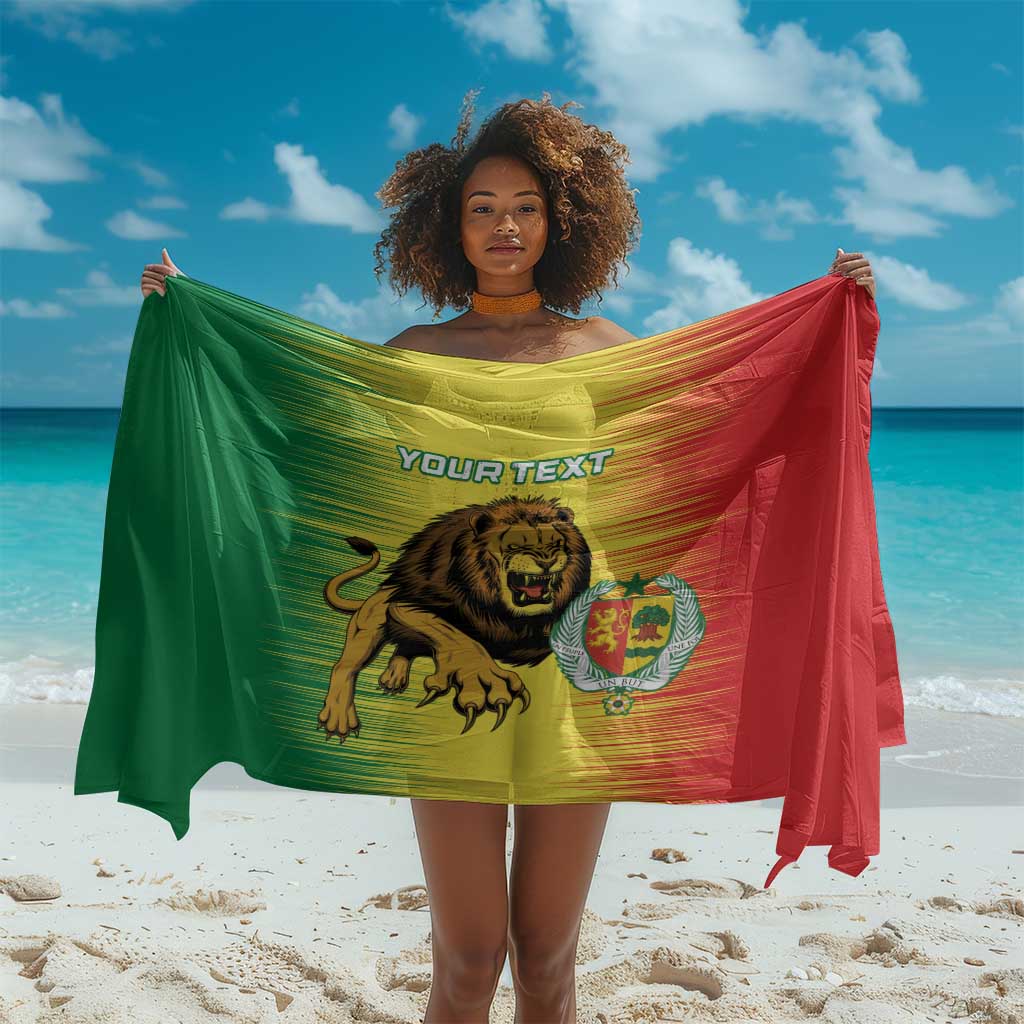 Custom Afro Senegal Football Sarong Lions of Teranga - Flag Style LT15