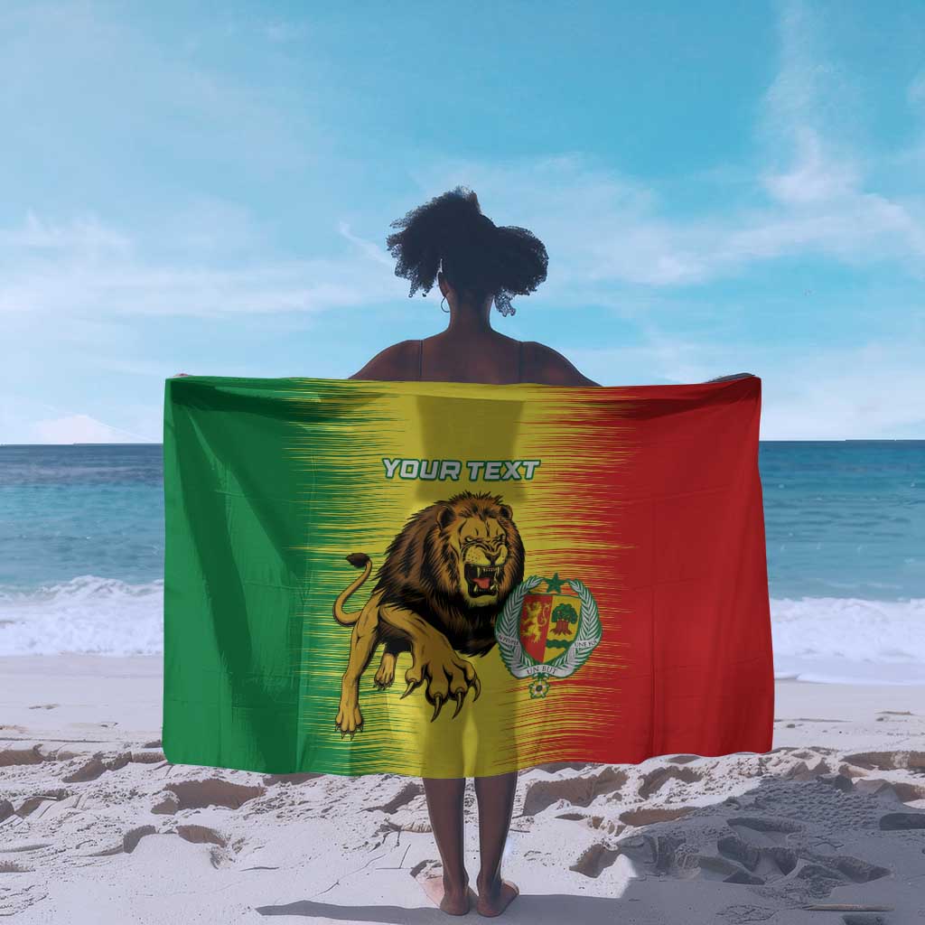 Custom Afro Senegal Football Sarong Lions of Teranga - Flag Style LT15