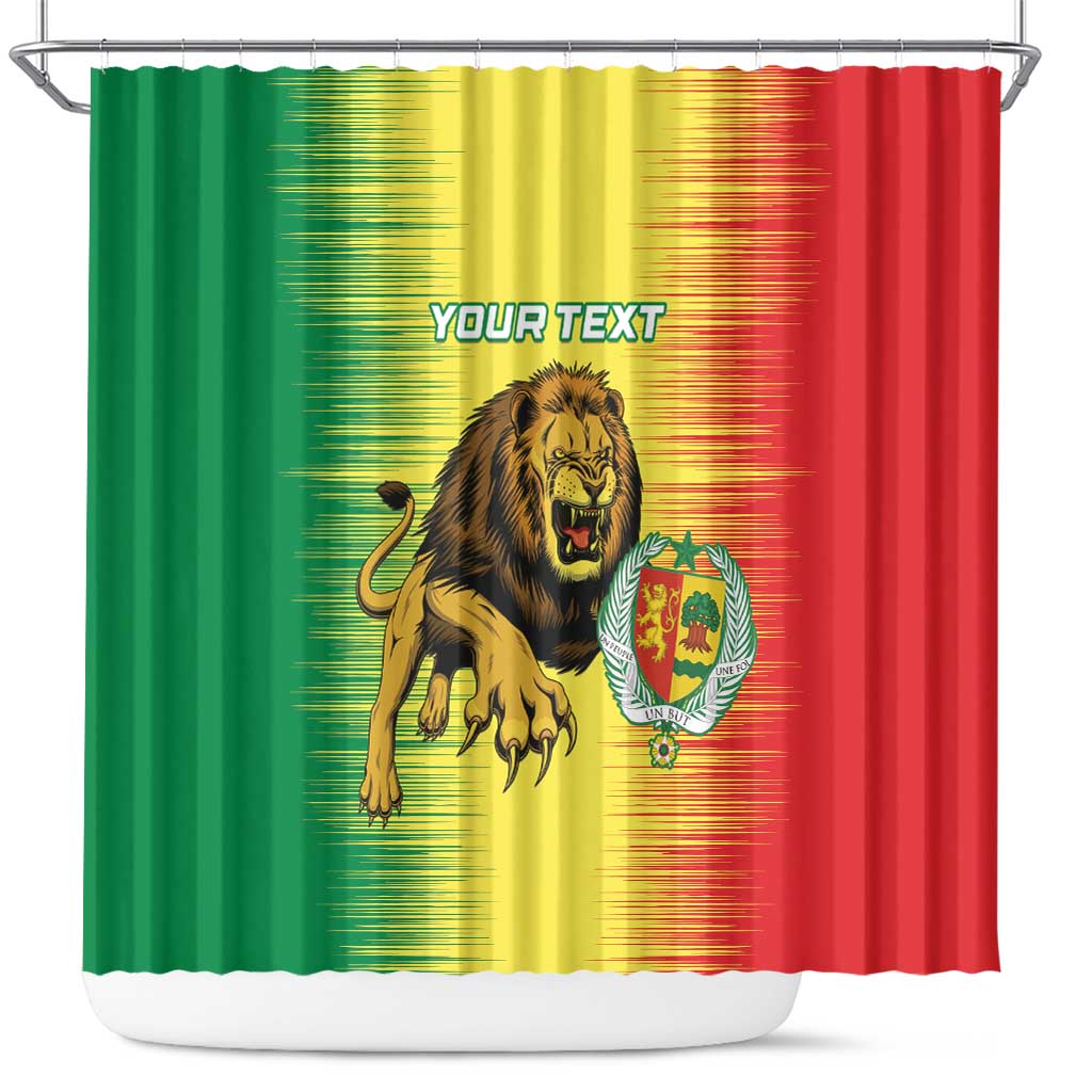 Custom Senegal Football Shower Curtain Go Lions of Teranga LT15