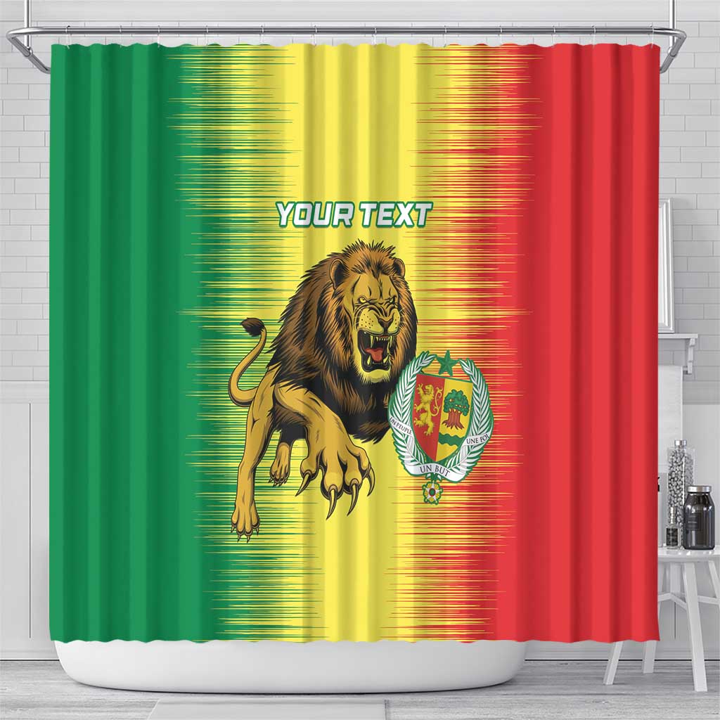 Custom Senegal Football Shower Curtain Go Lions of Teranga LT15