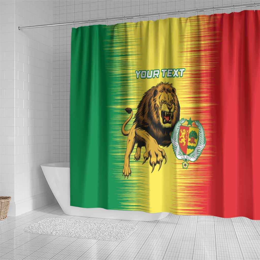 Custom Senegal Football Shower Curtain Go Lions of Teranga LT15