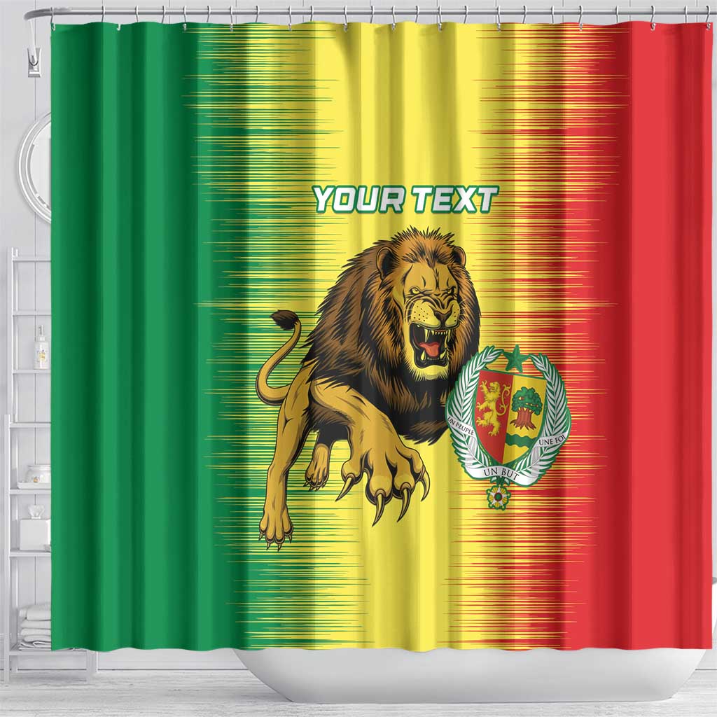 Custom Senegal Football Shower Curtain Go Lions of Teranga LT15