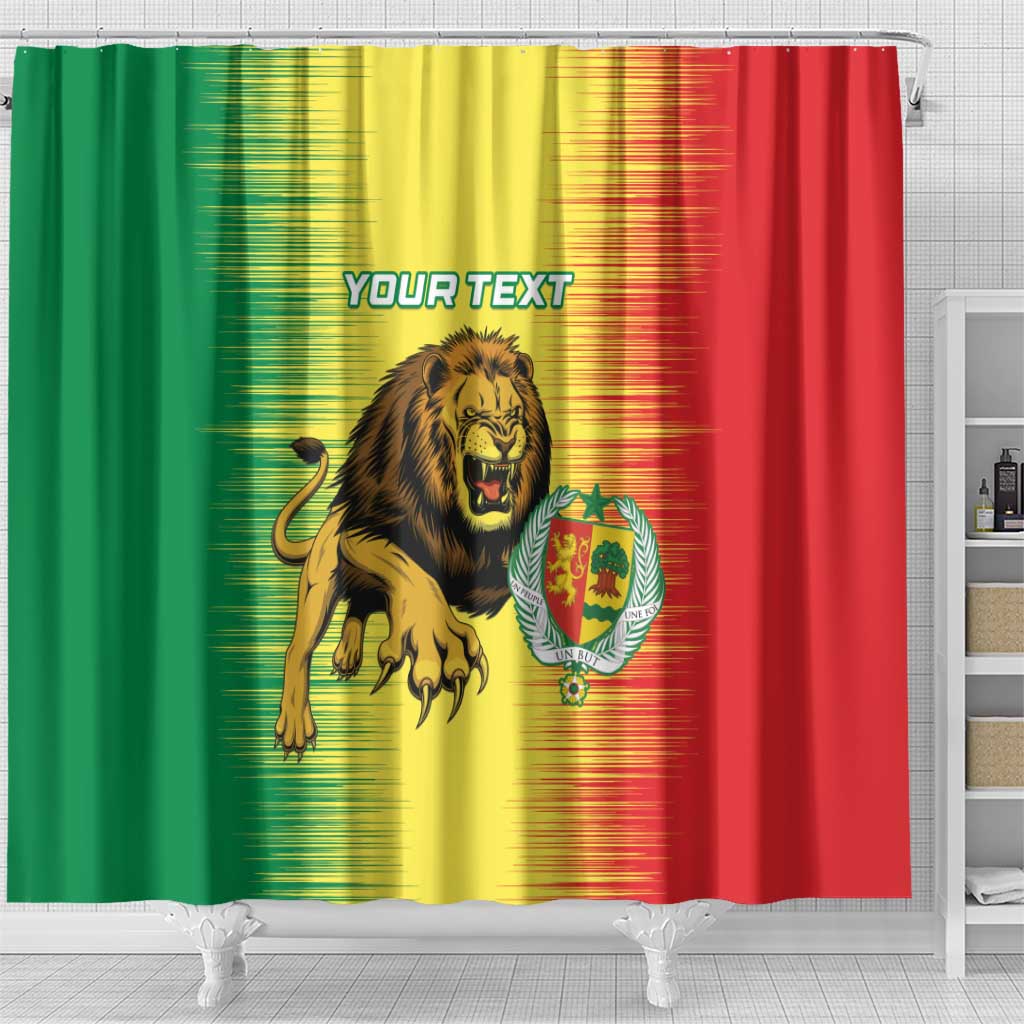 Custom Senegal Football Shower Curtain Go Lions of Teranga LT15