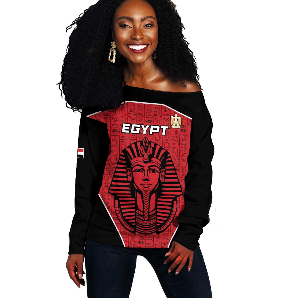 Egypt Football Custom Off Shoulder Sweater Ancient Egypt Style LT15