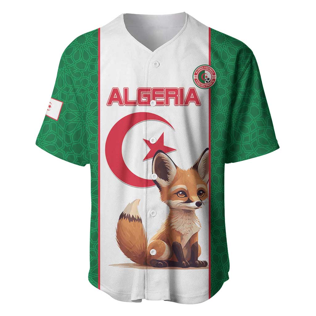 Custom Algeria Football Baseball Jersey Fennec Foxes With Islamic Pattern LT15