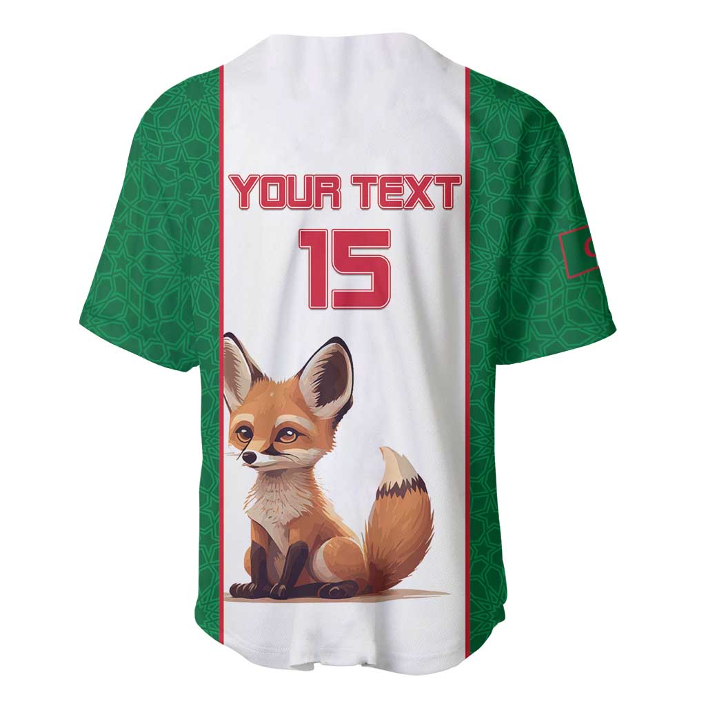 Custom Algeria Football Baseball Jersey Fennec Foxes With Islamic Pattern LT15