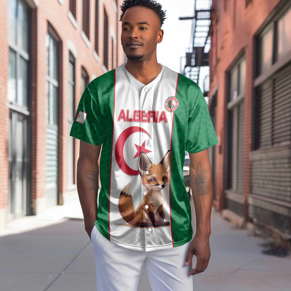 Custom Algeria Football Baseball Jersey Fennec Foxes With Islamic Pattern LT15