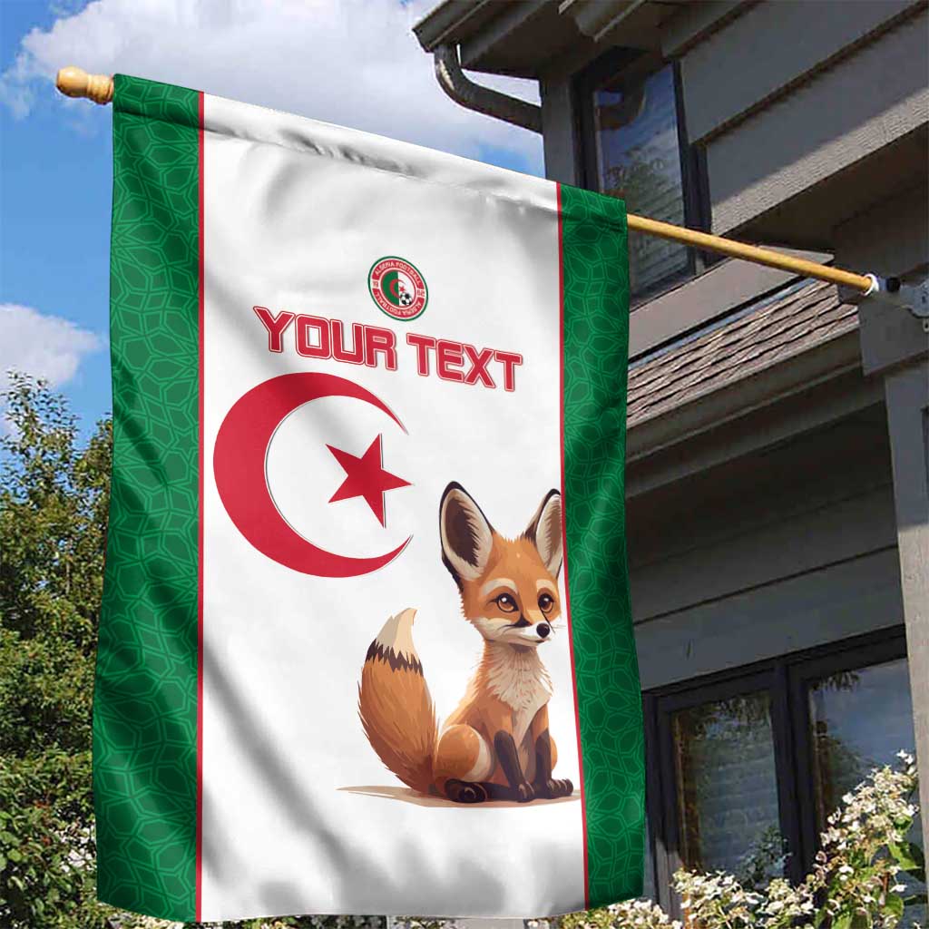 Custom Algeria Football Garden Flag Fennec Foxes With Islamic Pattern LT15