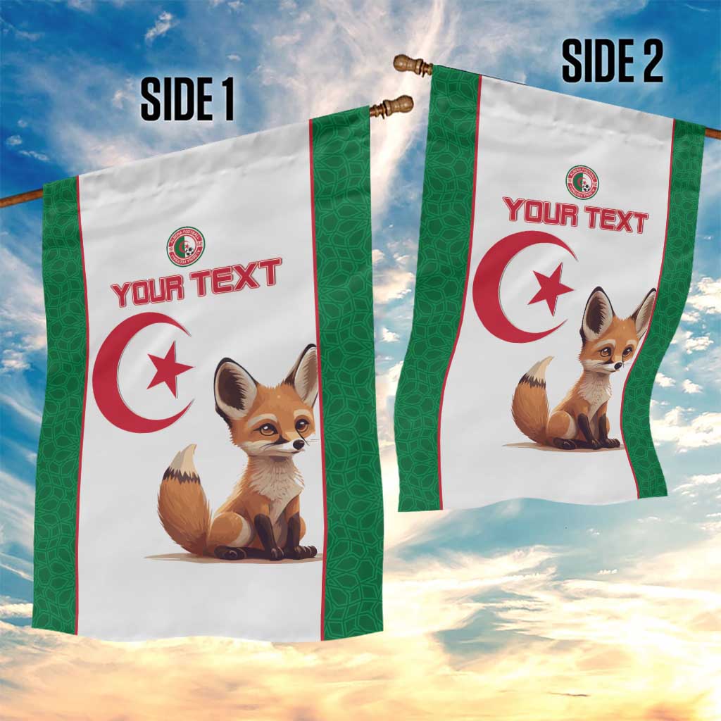 Custom Algeria Football Garden Flag Fennec Foxes With Islamic Pattern LT15