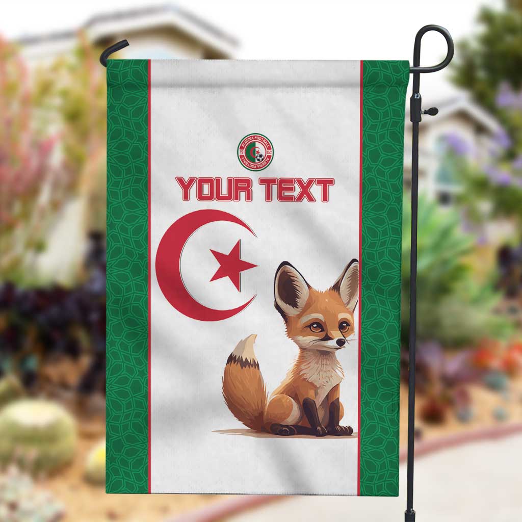 Custom Algeria Football Garden Flag Fennec Foxes With Islamic Pattern LT15