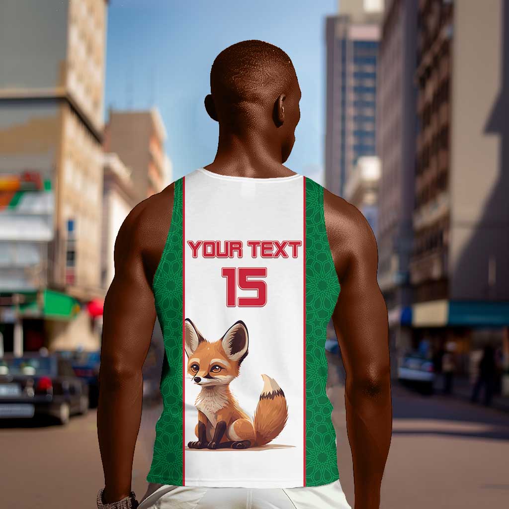 Custom Algeria Football Men Tank Top Fennec Foxes With Islamic Pattern LT15