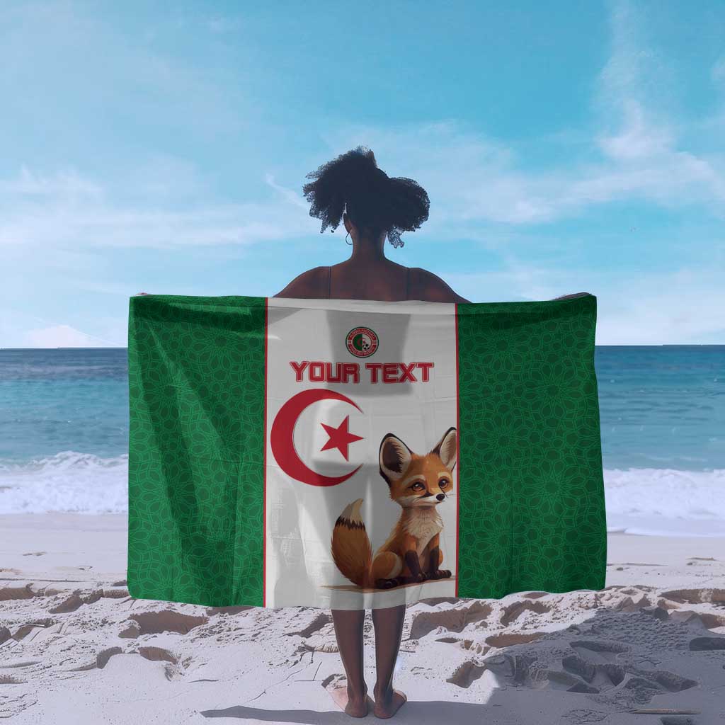 Custom Algeria Football Sarong Fennec Foxes With Islamic Pattern LT15