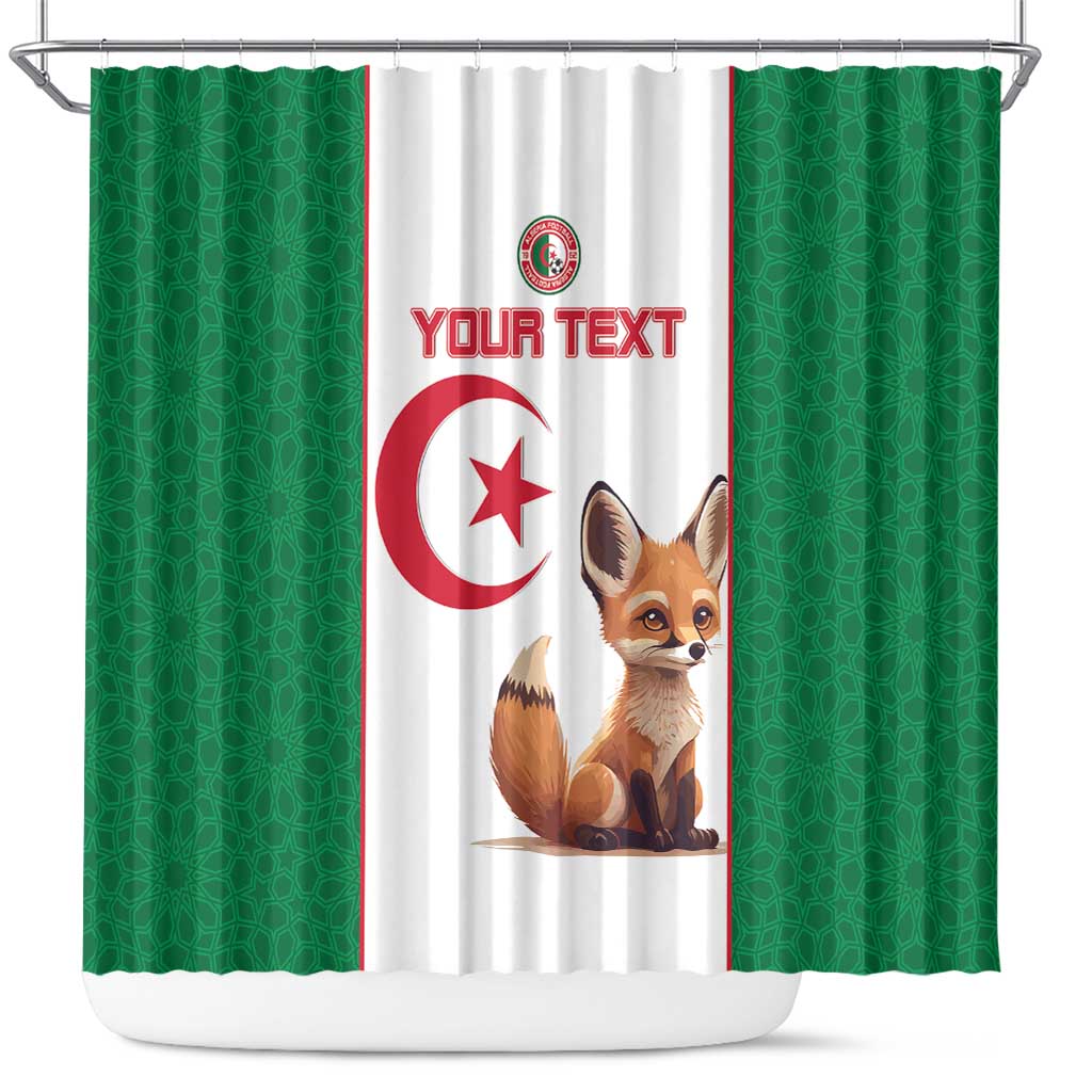Custom Algeria Football Shower Curtain Go Fennec Foxes LT15