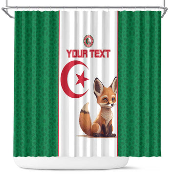 Custom Algeria Football Shower Curtain Go Fennec Foxes LT15