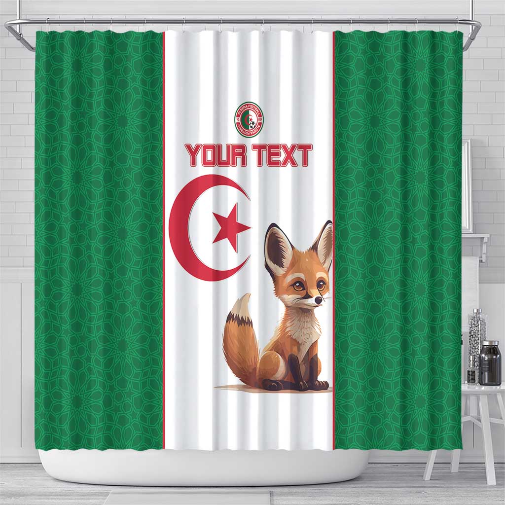 Custom Algeria Football Shower Curtain Go Fennec Foxes LT15