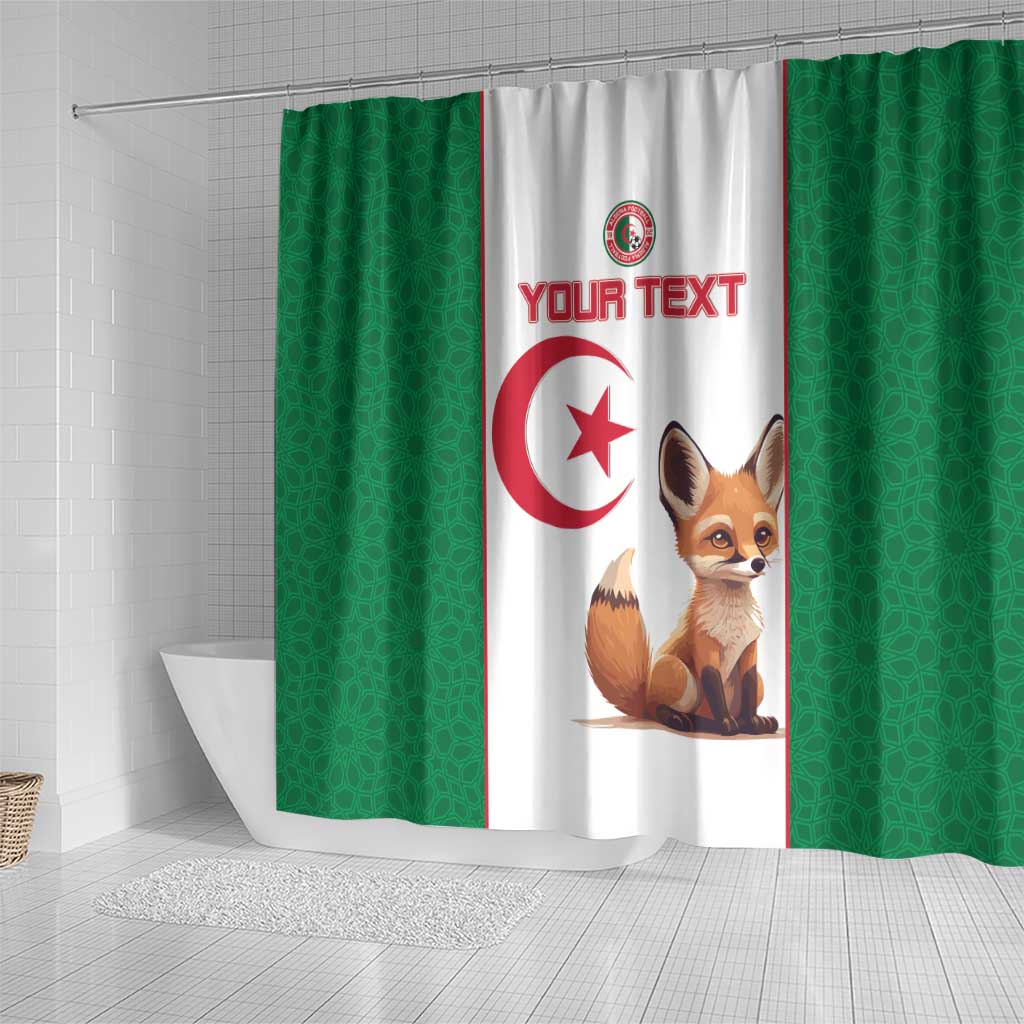 Custom Algeria Football Shower Curtain Go Fennec Foxes LT15