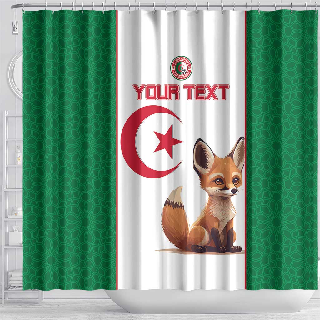 Custom Algeria Football Shower Curtain Go Fennec Foxes LT15