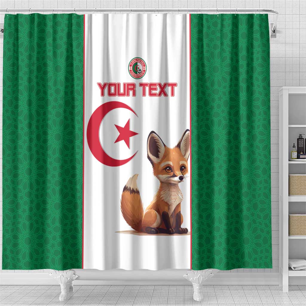 Custom Algeria Football Shower Curtain Go Fennec Foxes LT15
