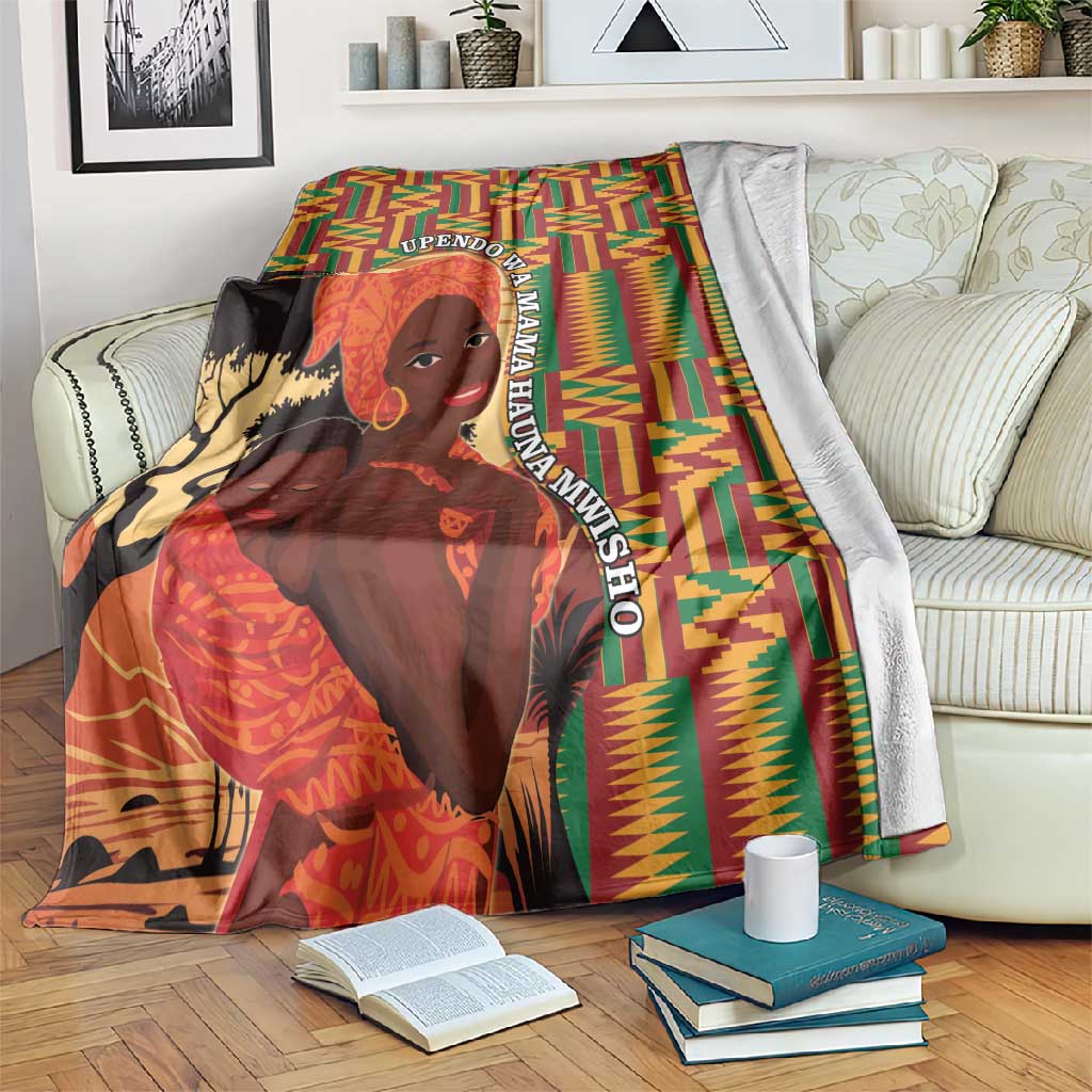 African Happy Mother's Day Blanket Black Mothers Kente Pattern LT15