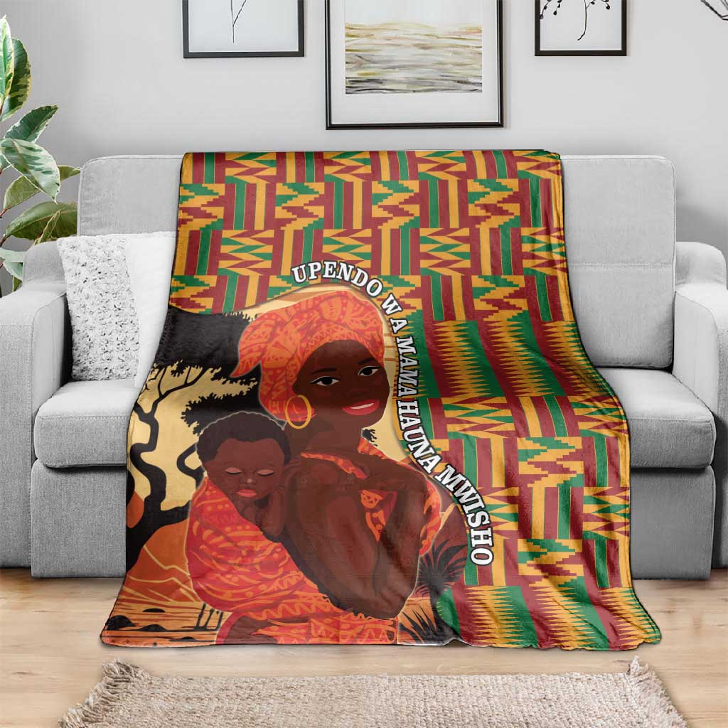 African Happy Mother's Day Blanket Black Mothers Kente Pattern LT15