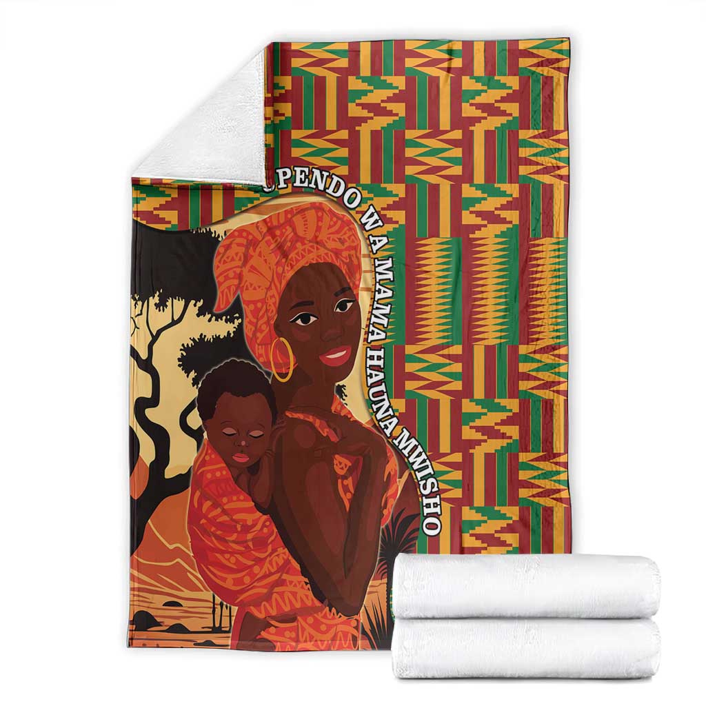 African Happy Mother's Day Blanket Black Mothers Kente Pattern LT15