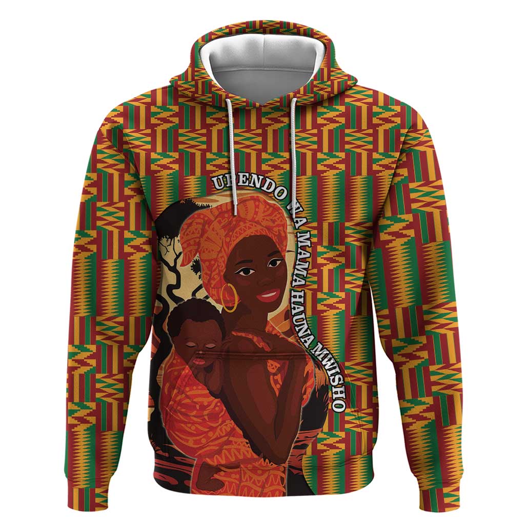 African-American Mother's Day Hoodie Black Mom And Son Kente Pattern LT15