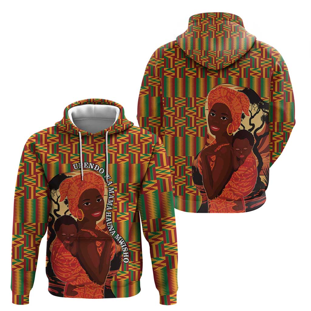 African-American Mother's Day Hoodie Black Mom And Son Kente Pattern LT15