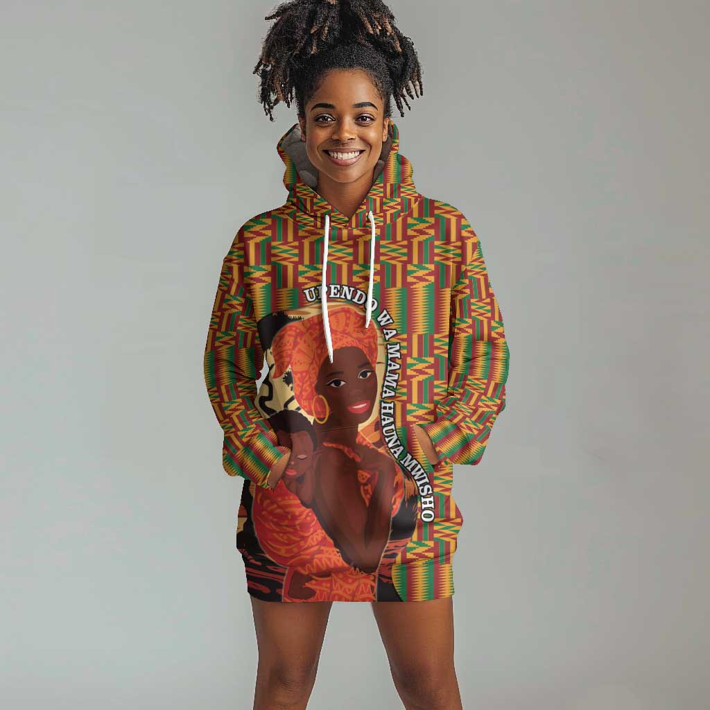 African Happy Mother's Day Hoodie Dress Black Mothers Kente Pattern LT15