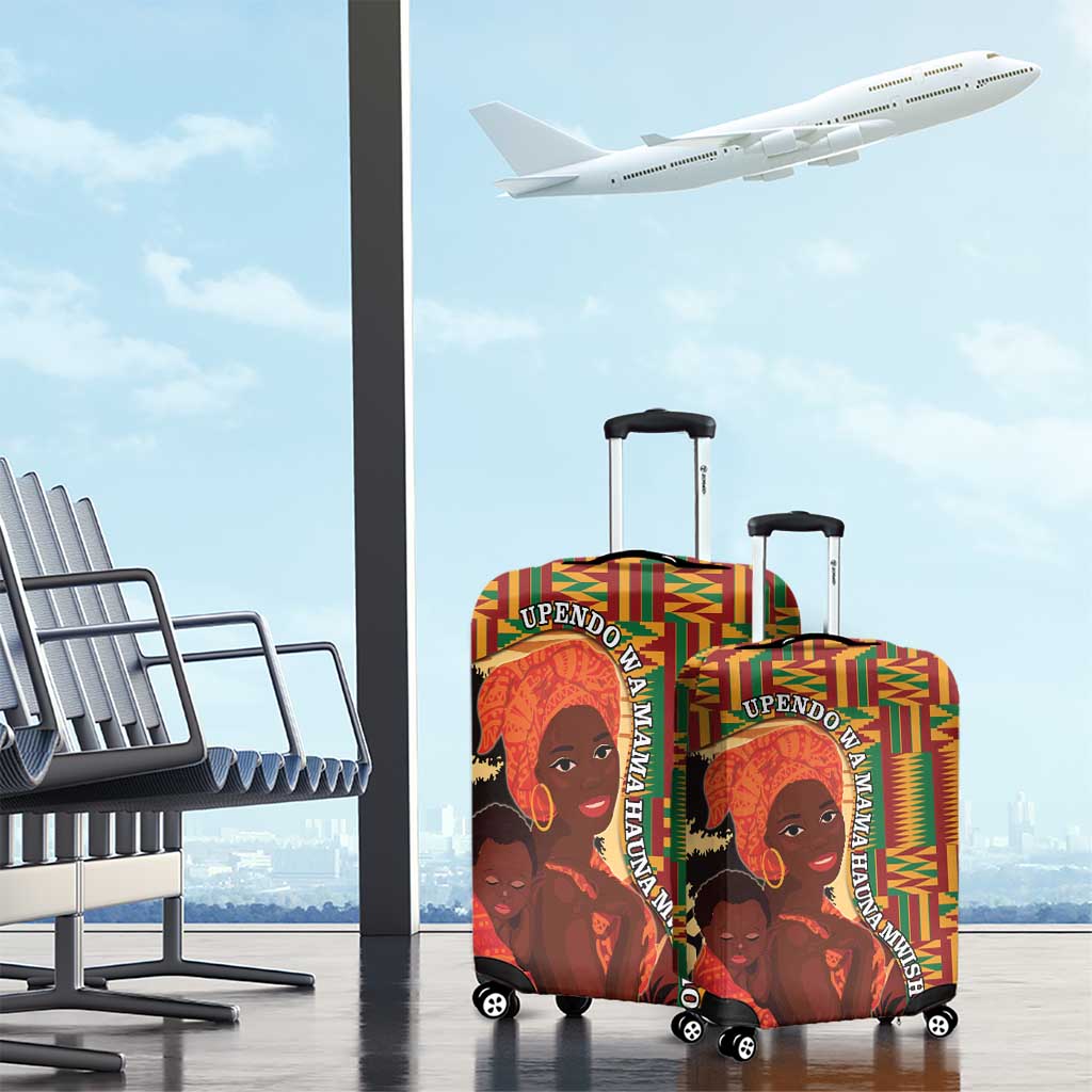 African-American Mother's Day Luggage Cover Black Mom And Son Kente Pattern LT15