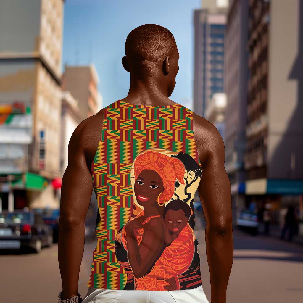 African Happy Mother's Day Men Tank Top Black Mothers Kente Pattern LT15