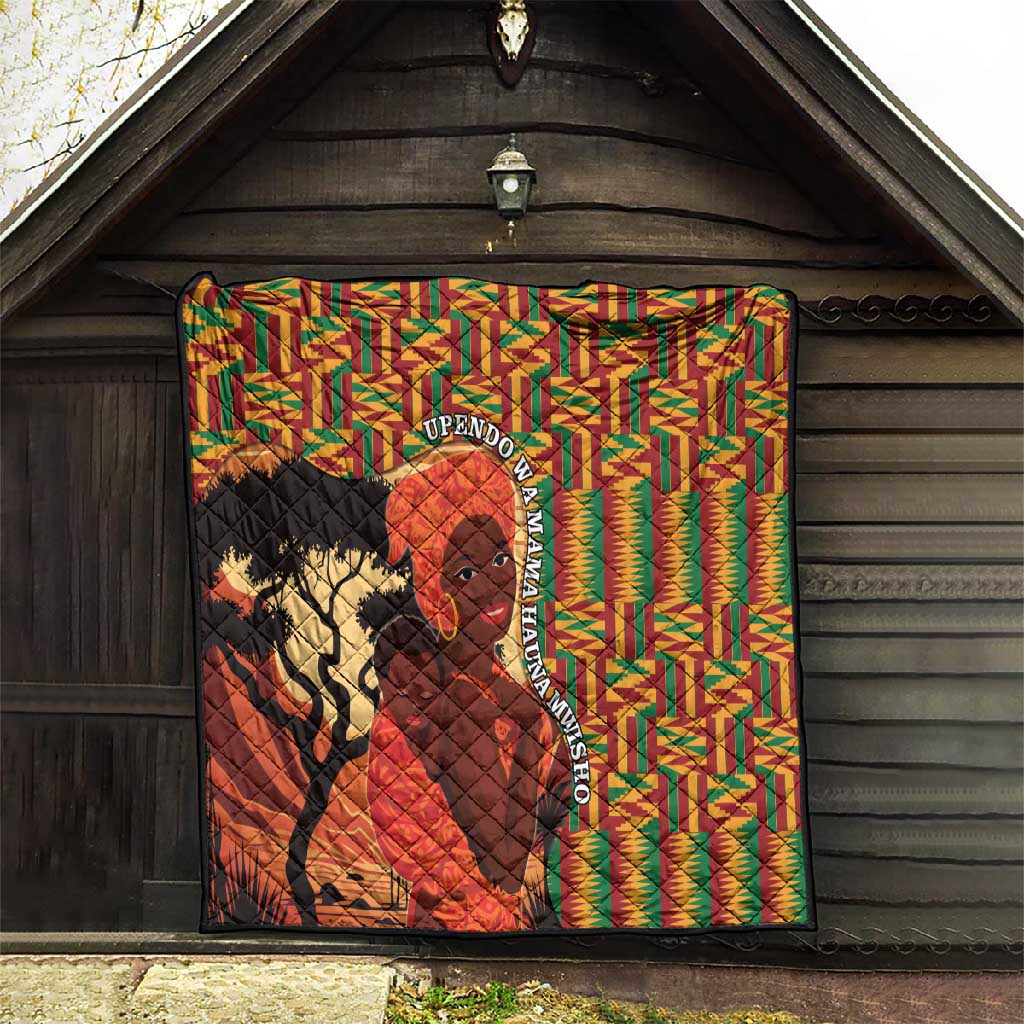 African Happy Mother's Day Quilt Black Mothers Kente Pattern LT15
