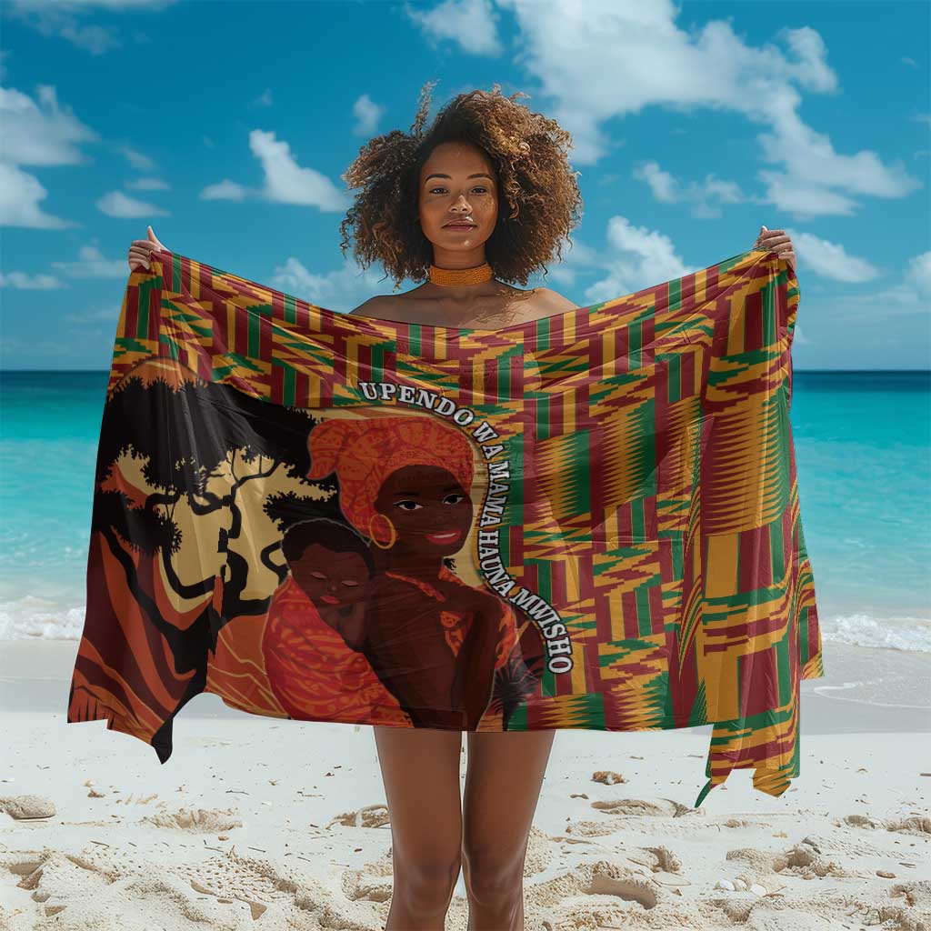 African Happy Mother's Day Sarong Black Mothers Kente Pattern LT15