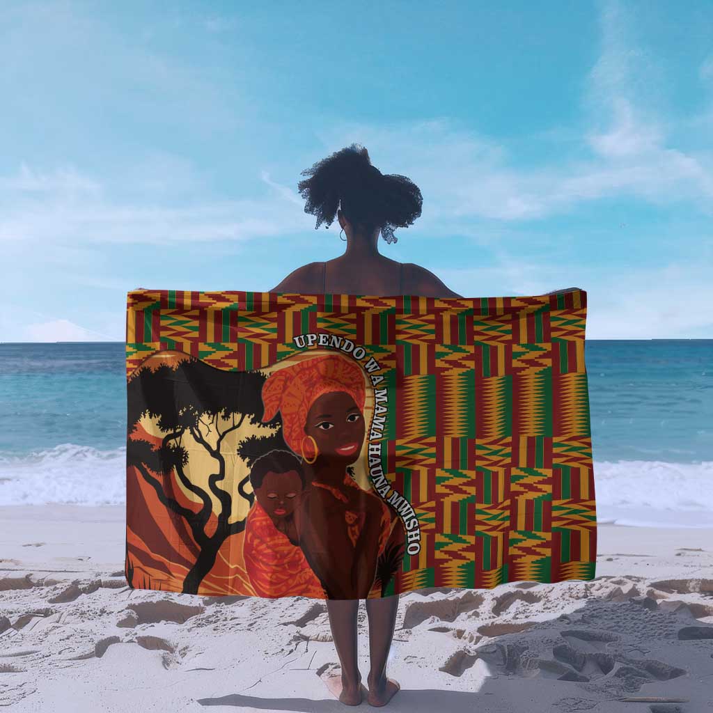 African Happy Mother's Day Sarong Black Mothers Kente Pattern LT15