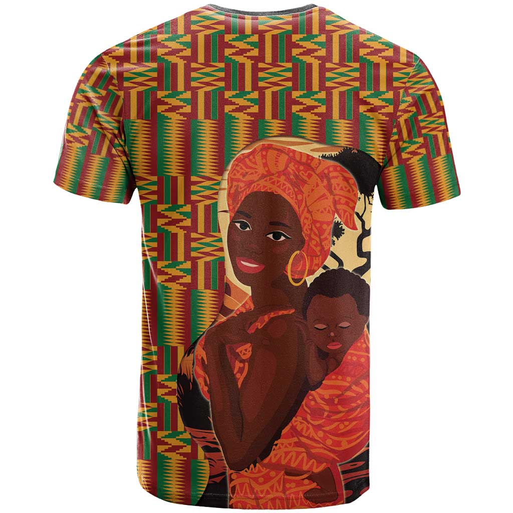 African Happy Mother's Day T shirt Black Mothers Kente Pattern LT15