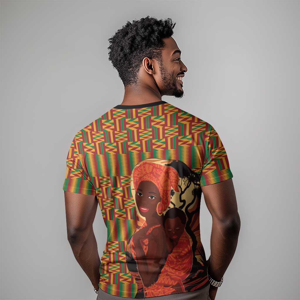 African Happy Mother's Day T shirt Black Mothers Kente Pattern LT15