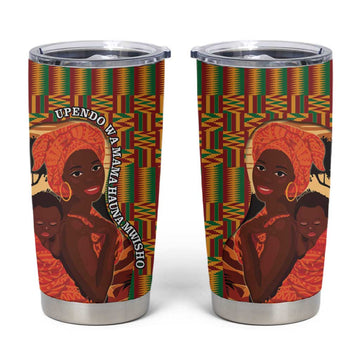 African Happy Mother's Day Tumbler Cup Black Mothers Kente Pattern LT15