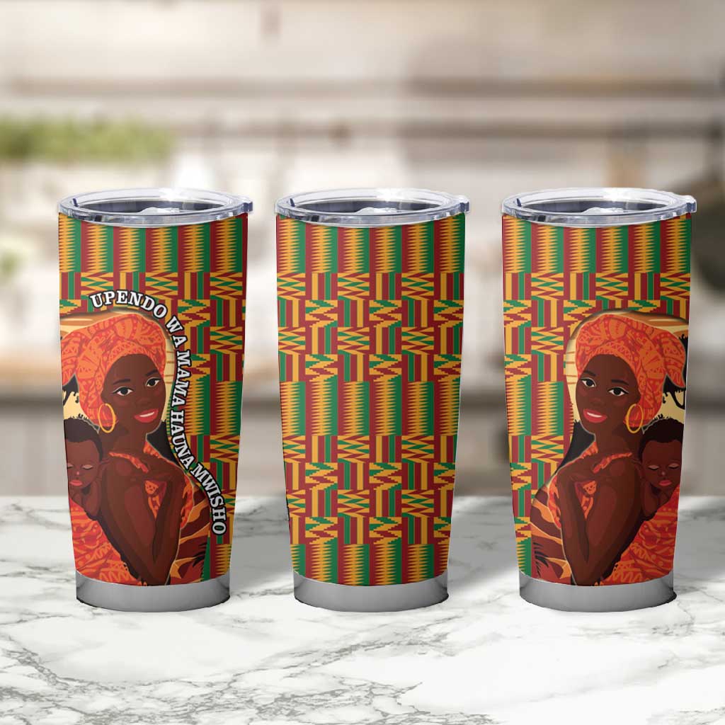 African Happy Mother's Day Tumbler Cup Black Mothers Kente Pattern LT15
