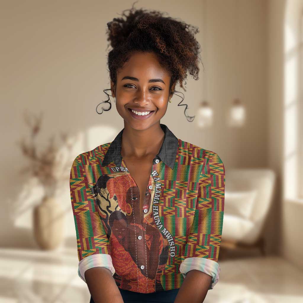 African Happy Mother's Day Women Casual Shirt Black Mothers Kente Pattern LT15