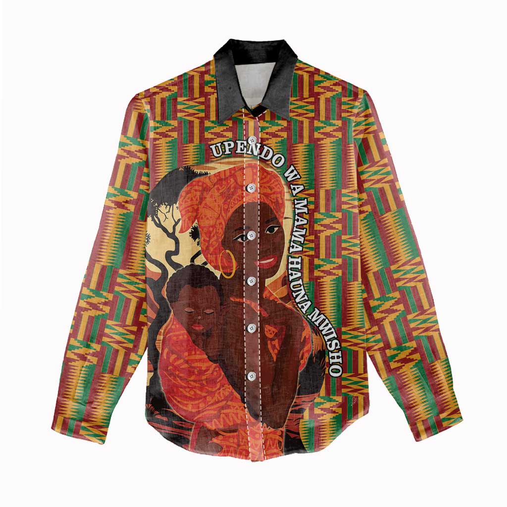 African Happy Mother's Day Women Casual Shirt Black Mothers Kente Pattern LT15